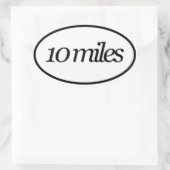 10 mijl ovale sticker (Tas)