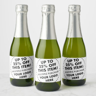 10 Mini Champagne Bottle Labels 25% OFF Bulk Kopen Sparkling Wijnetiket