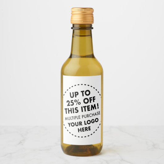 10 Mini Wijnfles Labels 25% OFF Bulk Kopen Wijn Etiket (Voorkant)