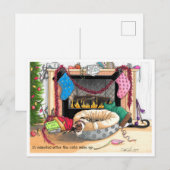 10 minuten nadat de katten wakker zijn geworden briefkaart (Voorkant / Achterkant)