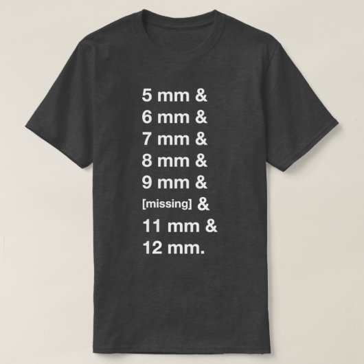 10 mm contactdoos kwijt t-shirt (Design voorkant)