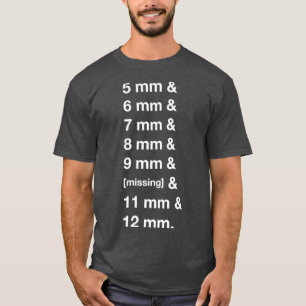 10 mm contactdoos kwijt t-shirt