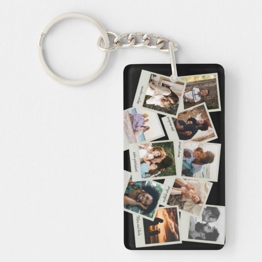 10 momentopnamen foto sleutelhanger (Voorkant)