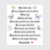 10 motivatie inspirerend positieve quotes sticker (Vel)
