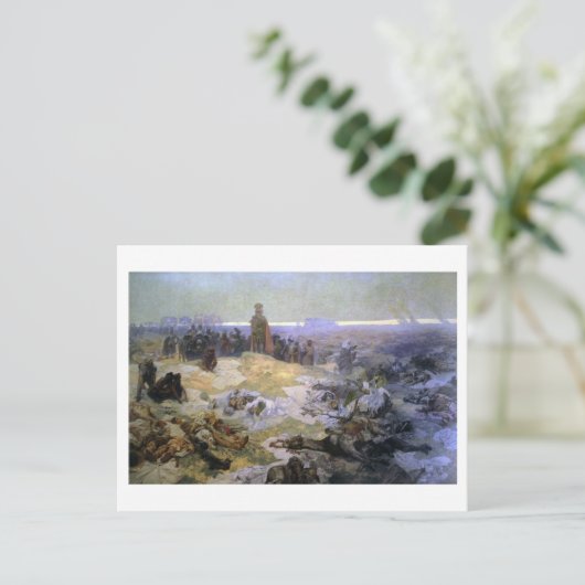 #10 Na de slag om Grunwald, Mucha Briefkaart (Staand voorkant)