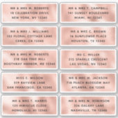 10 Naam individuele gast Adres Partij Wedding Sti Sticker (Voorkant)