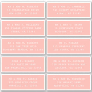10 Naam individuele gast Adres Partij Wedding Sti Sticker