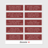 10 Naam individuele gast Adres Partij Wedding Sti Sticker (Vel)