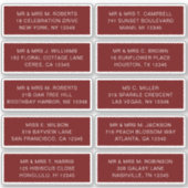 10 Naam individuele gast Adres Partij Wedding Sti Sticker (Voorkant)