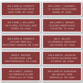10 Naam individuele gast Adres Partij Wedding Sti Sticker