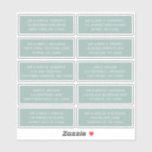 10 Naam individuele gast Adres Partij Wedding Sti Sticker (Vel)