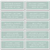 10 Naam individuele gast Adres Partij Wedding Sti Sticker (Voorkant)