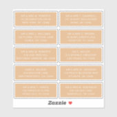 10 Naam individuele gast Adres Partij Wedding Sti Sticker (Vel)