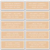 10 Naam individuele gast Adres Partij Wedding Sti Sticker (Voorkant)