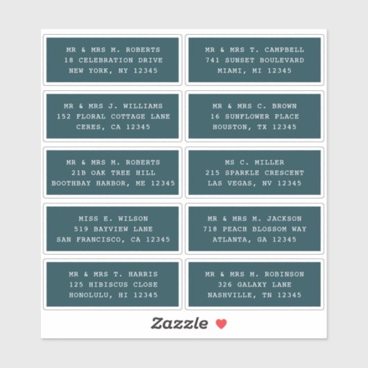 10 Naam persoonlijke gast Adres Weddenschap partij Sticker (Vel)