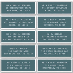 10 Naam persoonlijke gast Adres Weddenschap partij Sticker