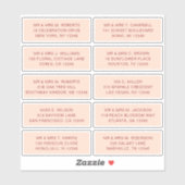 10 Naam persoonlijke gast Adres Weddenschap partij Sticker (Vel)