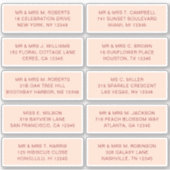 10 Naam persoonlijke gast Adres Weddenschap partij Sticker (Voorkant)