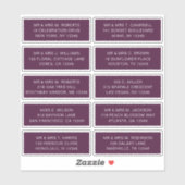 10 Naam persoonlijke gast Adres Weddenschap partij Sticker (Vel)