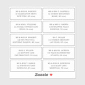 10 Naam persoonlijke gast Adres Weddenschap partij Sticker (Vel)