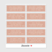 10 Naam persoonlijke gast Adres Weddenschap partij Sticker (Vel)