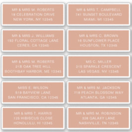 10 Naam persoonlijke gast Adres Weddenschap partij Sticker