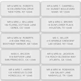 10 Naam persoonlijke gast Adres Weddenschap partij Sticker