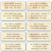 10 Naam persoonlijke gast Adres Weddenschap partij Sticker (Voorkant)