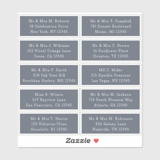 10 Naam persoonlijke gast Adres Weddenschap partij Sticker (Vel)