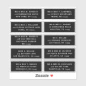 10 Naam persoonlijke gast Adres Weddenschap partij Sticker (Vel)