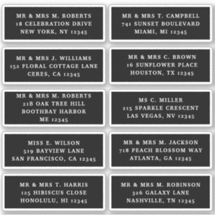 10 Naam persoonlijke gast Adres Weddenschap partij Sticker