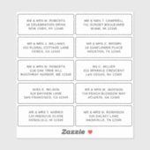 10 Naam persoonlijke gast Adres Weddenschap partij Sticker (Vel)