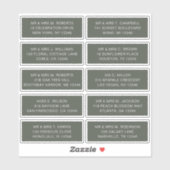 10 Naam persoonlijke gast Adres Weddenschap partij Sticker (Vel)