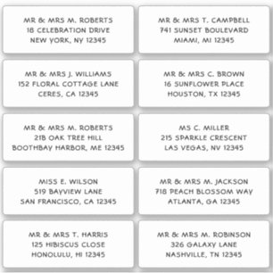 10 Naam persoonlijke gast Adres Weddenschap partij Sticker