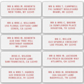 10 Naam persoonlijke gast Adres Weddenschap partij Sticker (Voorkant)