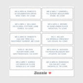 10 Naam persoonlijke gast Adres Weddenschap partij Sticker (Vel)