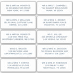 10 Naam persoonlijke gast Adres Weddenschap partij Sticker<br><div class="desc">10 de Individuele Stickers van het Adres van de Naam van de Gast van de Partij van het Vertrouwen Donkere Blauwe van het Manuscript eigenschappen 10 stickers met uw individuele gastnaam en adres op elke sticker in donkerblauw op een witte achtergrond. Ook perfect voor kerstkaarten en feestdagen, feestuitnodigingen, bedankt kaarten...</div>