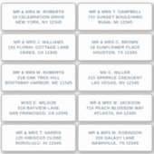 10 Naam persoonlijke gast Adres Weddenschap partij Sticker (Voorkant)