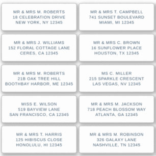 10 Naam persoonlijke gast Adres Weddenschap partij Sticker