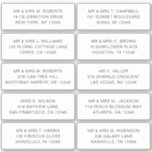 10 Naam persoonlijke gast Adres Weddenschap partij Sticker<br><div class="desc">10 Individuele Gastnaam Adres Partij Wedding Black Script Stickers kenmerkt 10 stickers met uw individuele gastnaam en adres op elke sticker in zwart op een witte achtergrond. Ook perfect voor kerstkaarten en feestdagen, feestuitnodigingen, bedankt kaarten en kantoor-outs. Bewerk gewoon de tekst in de tekstvakken die u hebt opgegeven. Uitzicht Evco...</div>