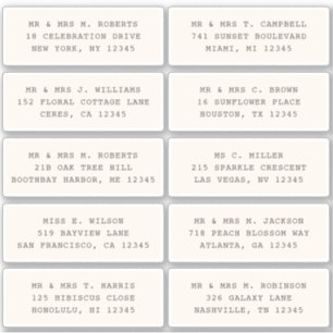 10 Naam persoonlijke gast Adres Weddenschap partij Sticker