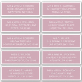 10 Naam persoonlijke gast Adres Weddenschap partij Sticker