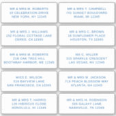 10 Naam persoonlijke gast Adres Weddenschap partij Sticker (Voorkant)