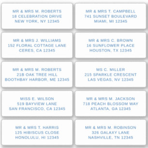 10 Naam persoonlijke gast Adres Weddenschap partij Sticker