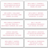 10 Naam persoonlijke gast Adres Weddenschap partij Sticker (Voorkant)