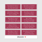 10 Naam persoonlijke gast Adres Weddenschap partij Sticker (Vel)