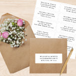 10 Naam persoonlijke gast Adres Weddenschap partij Sticker<br><div class="desc">10 de Afzonderlijke Stickers van het Adres van de Naam van de Gast van de Partij van het Vertrouwen Zwarte Manuscript van de Band van de Band van de Band van de Band van de Kern 10 eigenschappen 10 stickers met uw individuele gastnaam en adres op elke sticker in zwart...</div>