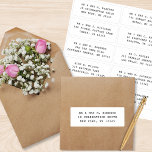 10 Naam persoonlijke gast Adres Weddenschap partij Sticker<br><div class="desc">10 de Afzonderlijke Stickers van het Adres van de Naam van de Gast de Partij van het Bieden Zwarte Manuscript van de Band van de Band van de Band van de Band van de Band kenmerkt 10 stickers met uw individuele gastnaam en adres op elke sticker in zwart op een...</div>