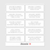 10 Naam persoonlijke gast Adres Weddenschap partij Sticker (Vel)