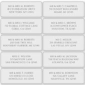 10 Naam persoonlijke gast Adres Weddenschap partij Sticker (Voorkant)